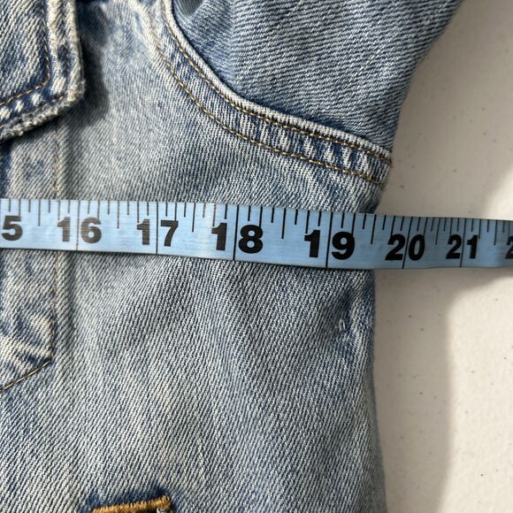 Levis Premium‎ Jean Jacket Womens M Blue Big E Denim Trucker - Picture 7 of 9
